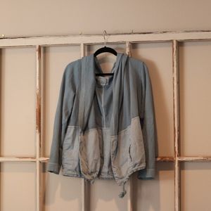 Blue Wrap Anthropologie Jacket